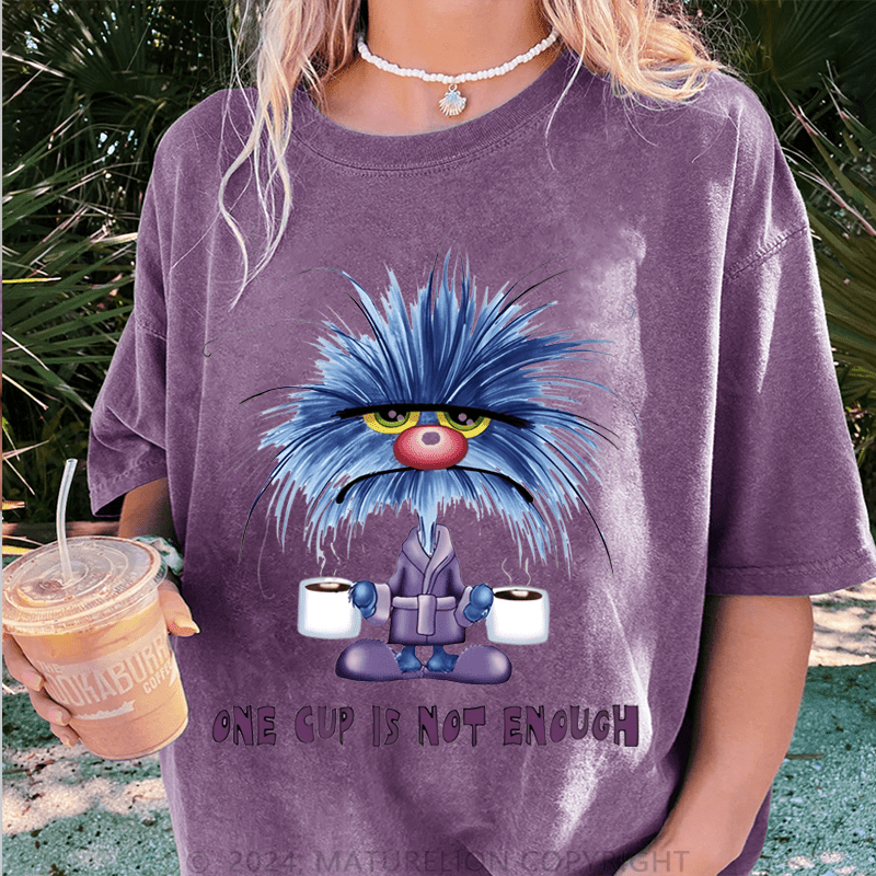 Maturelion Casual Summer Animal DTG Printing Washed Cotton T-Shirt