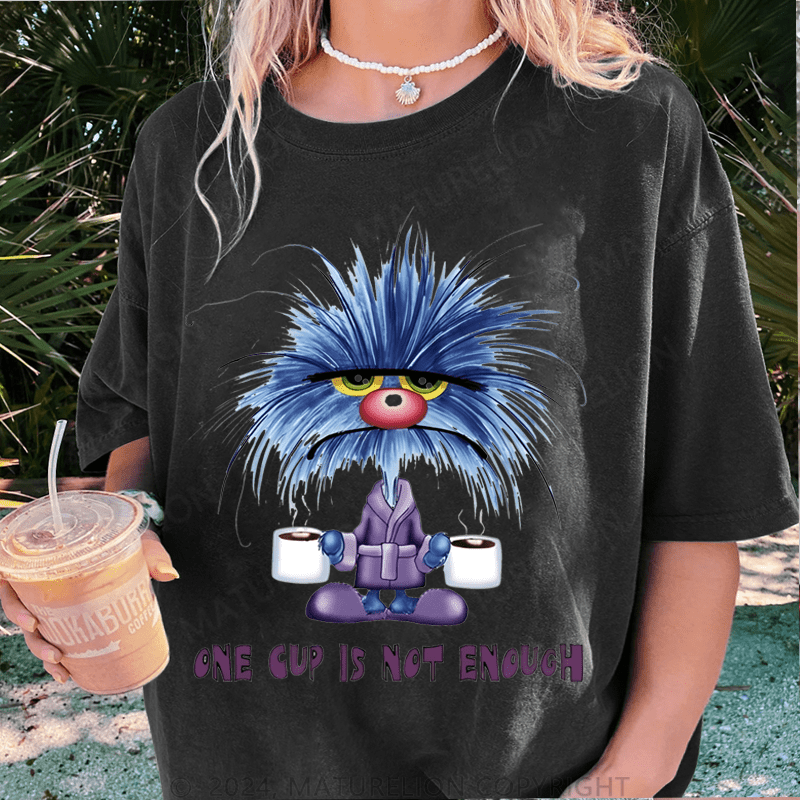 Maturelion Casual Summer Animal DTG Printing Washed Cotton T-Shirt