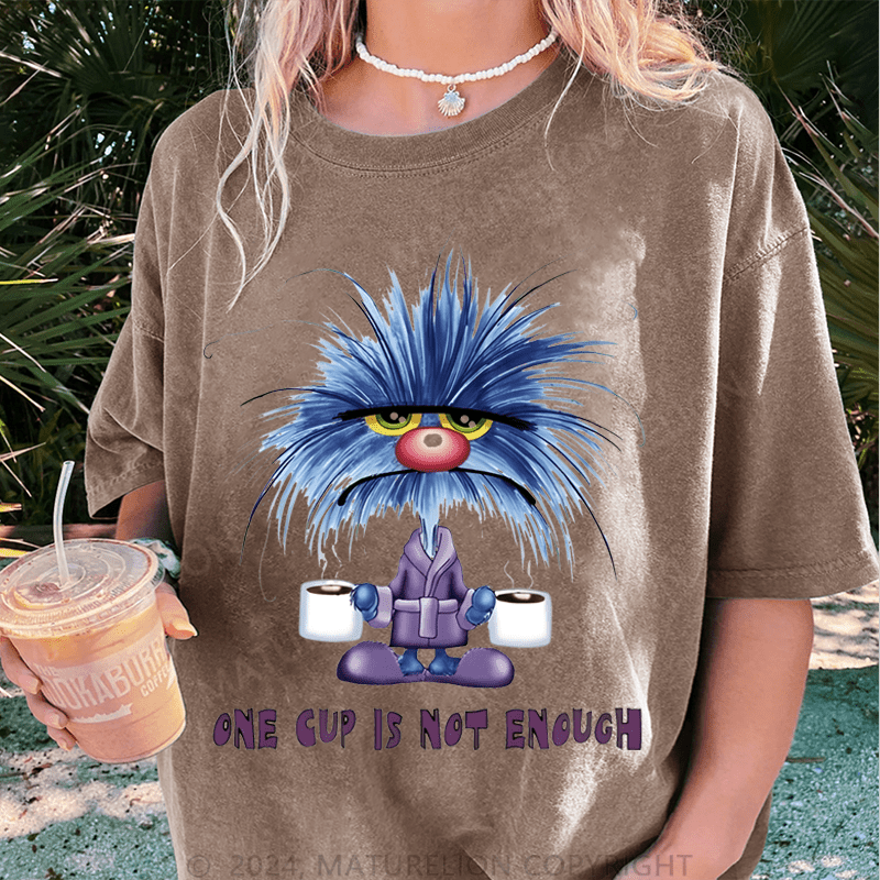 Maturelion Casual Summer Animal DTG Printing Washed Cotton T-Shirt