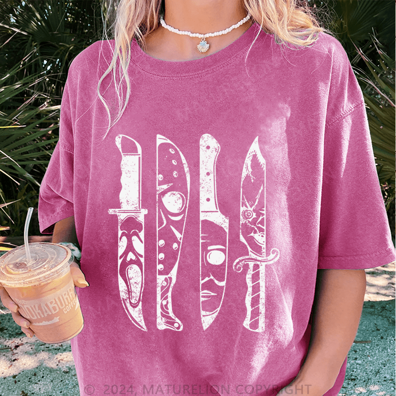 Maturelion Funny DTG Printing Washed Cotton T-Shirt