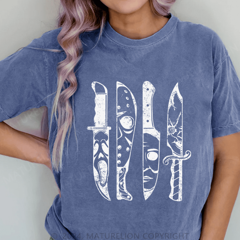 Maturelion Funny DTG Printing Washed Cotton T-Shirt
