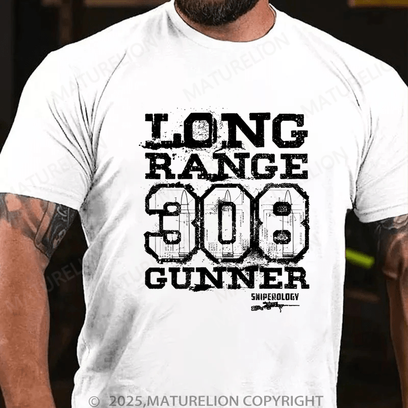 Maturelion Men's T-Shirt Long Range 308 Gunner T-Shirt (Free Customization)