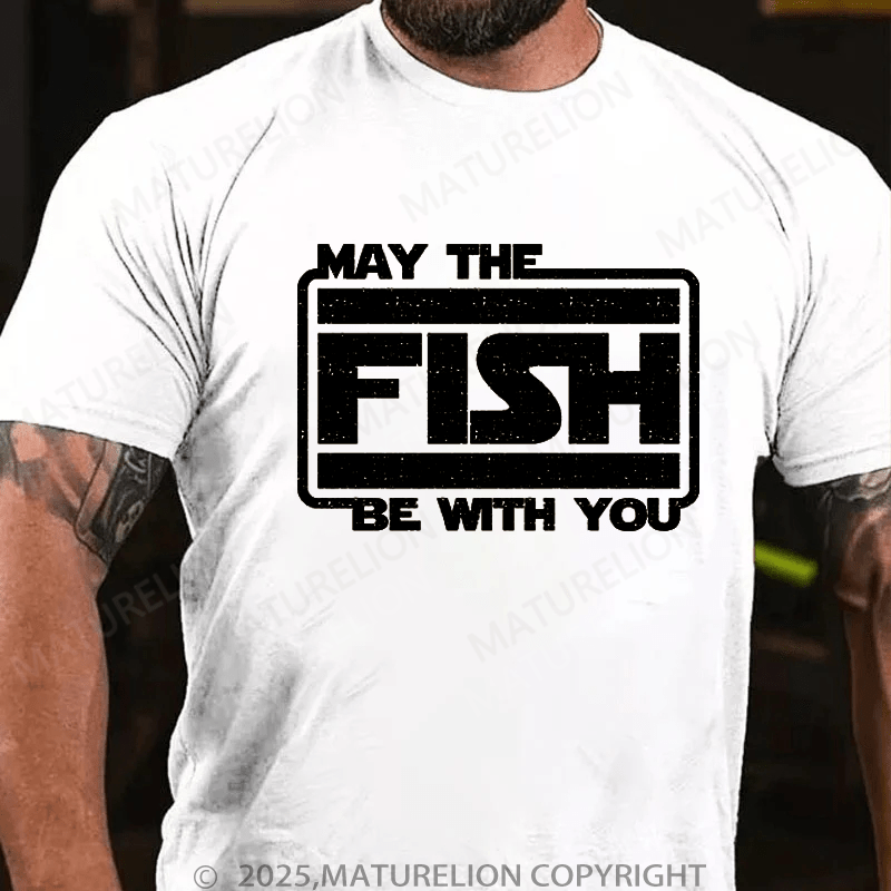 Maturelion Men's T-Shirt May The Force Be With You Funny T-Shirt (Free Customization)
