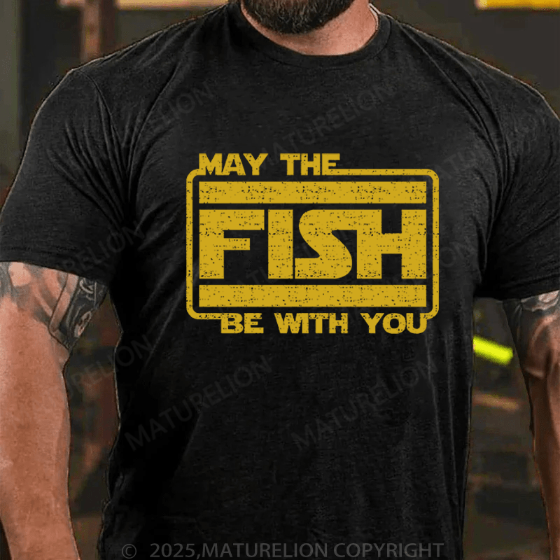Maturelion Men's T-Shirt May The Force Be With You Funny T-Shirt (Free Customization)
