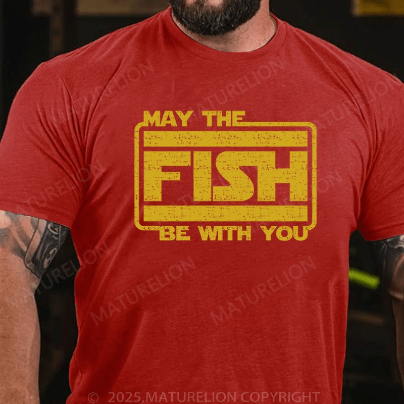Maturelion Men's T-Shirt May The Force Be With You Funny T-Shirt (Free Customization)