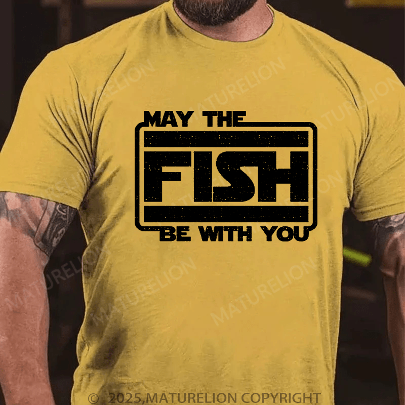Maturelion Men's T-Shirt May The Force Be With You Funny T-Shirt (Free Customization)