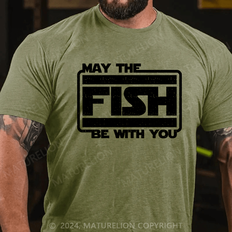Maturelion Men's T-Shirt May The Force Be With You Funny T-Shirt (Free Customization)