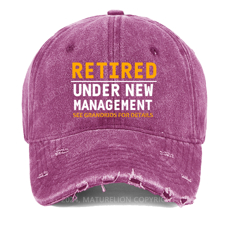Maturelion Retired Under New Management See Grandkids For Details Washed Vintage Cap