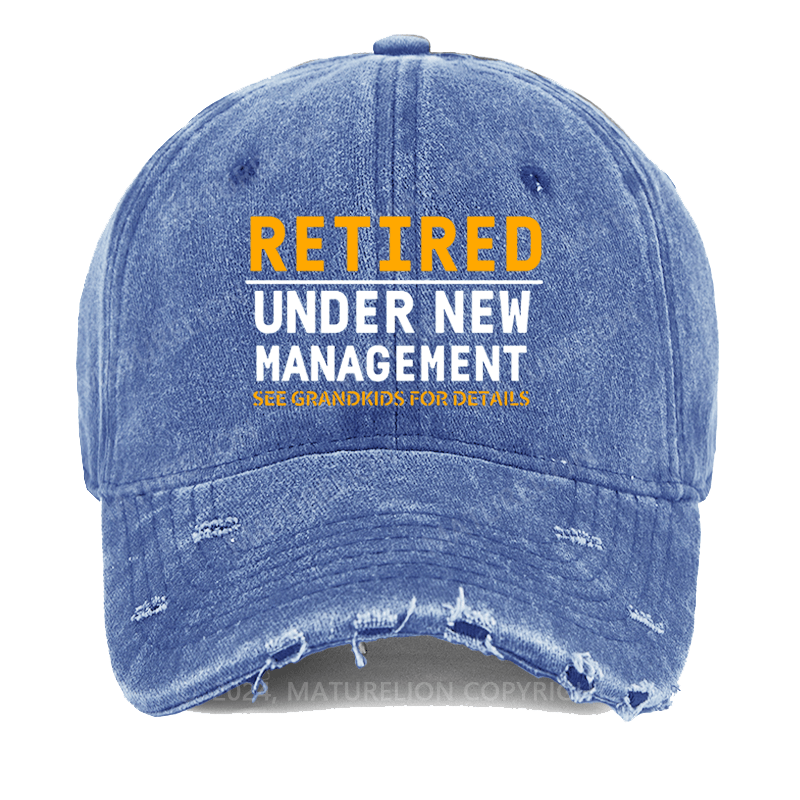 Maturelion Retired Under New Management See Grandkids For Details Washed Vintage Cap