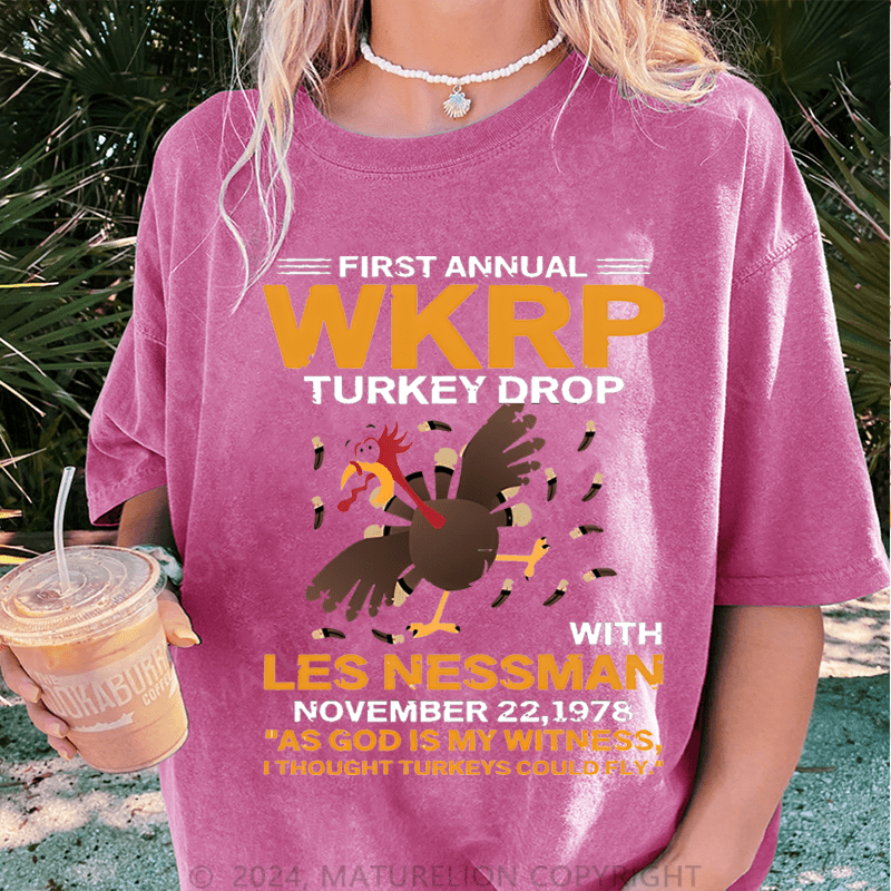 Maturelion T-Shirt First Annual Wkrp Turkey Drop Women T-Shirt