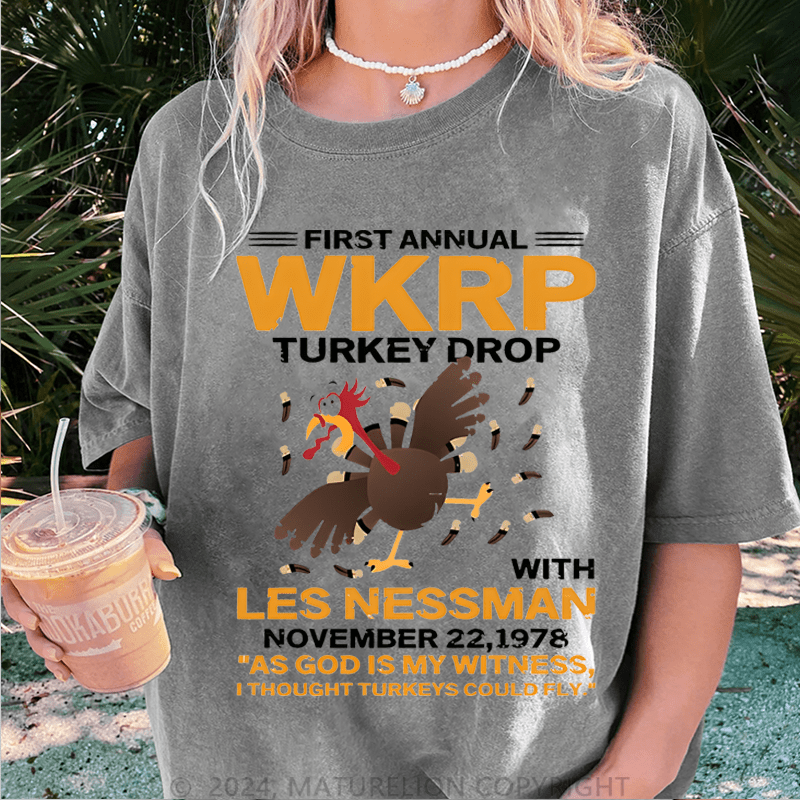 Maturelion T-Shirt First Annual Wkrp Turkey Drop Women T-Shirt