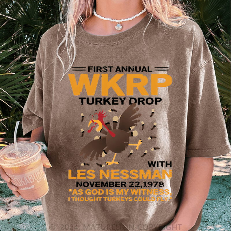 Maturelion T-Shirt First Annual Wkrp Turkey Drop Women T-Shirt
