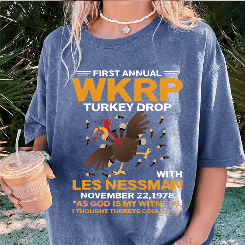 Maturelion T-Shirt First Annual Wkrp Turkey Drop Women T-Shirt