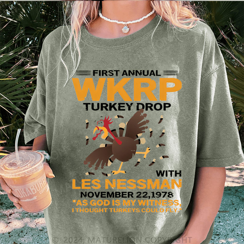 Maturelion T-Shirt First Annual Wkrp Turkey Drop Women T-Shirt