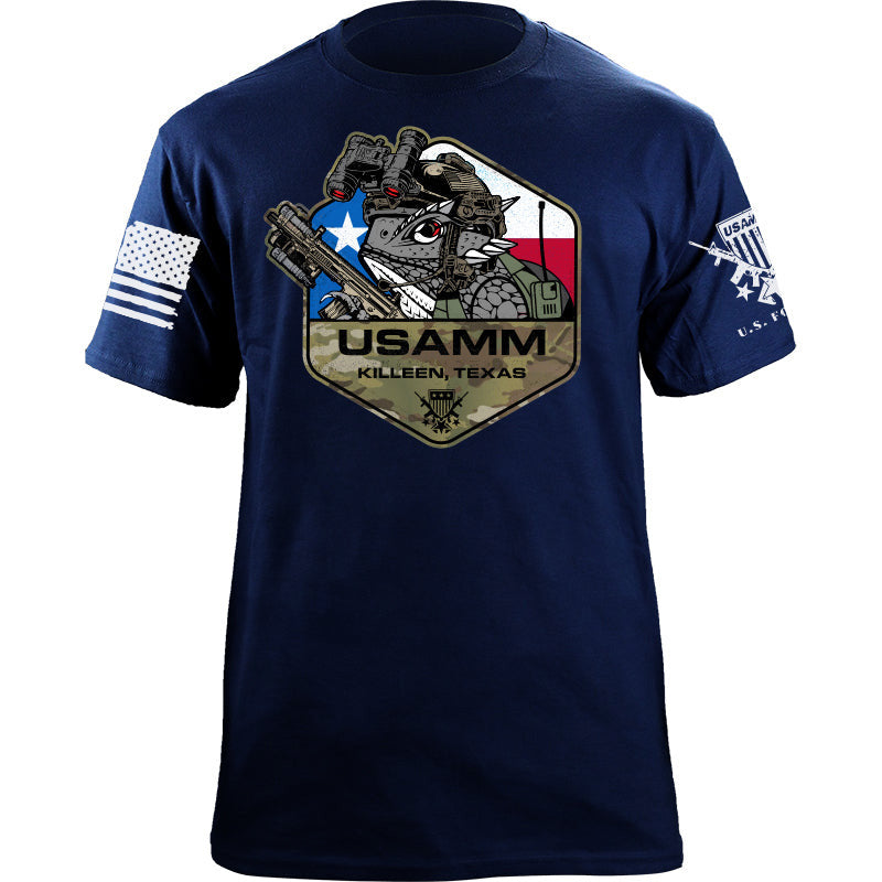 Maturelion Men's T-shirt Tactical Horned Toad Polygon Texas Cotton T-shirt
