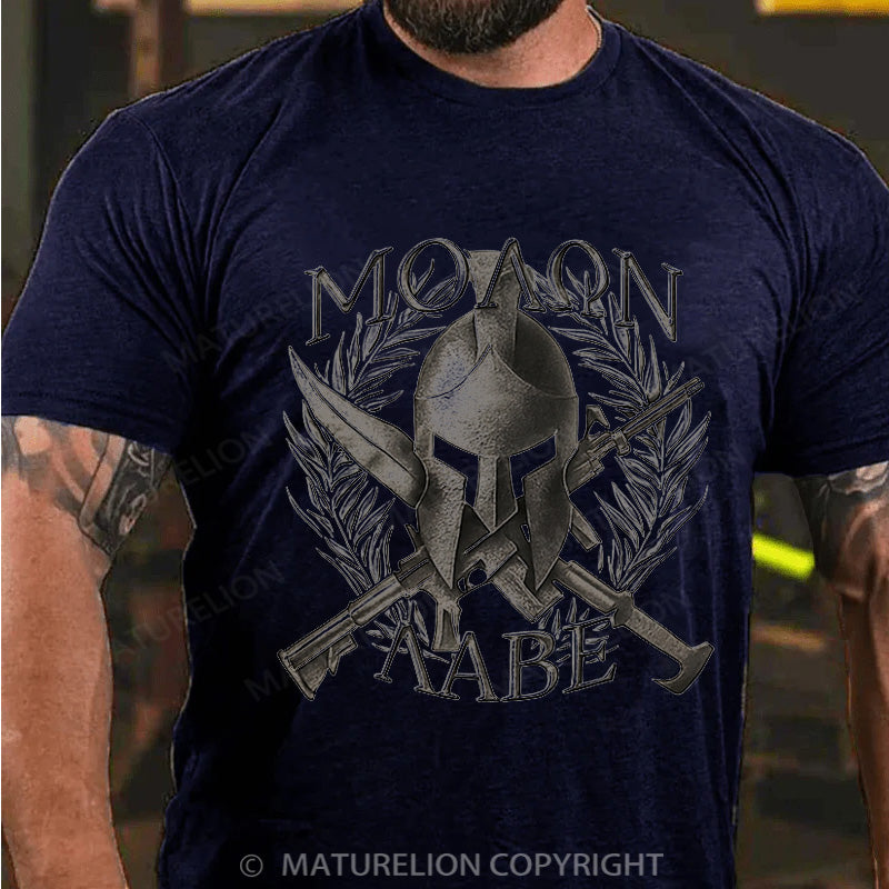Maturelion Men's T-shirt Molon Labe Cotton T-shirt