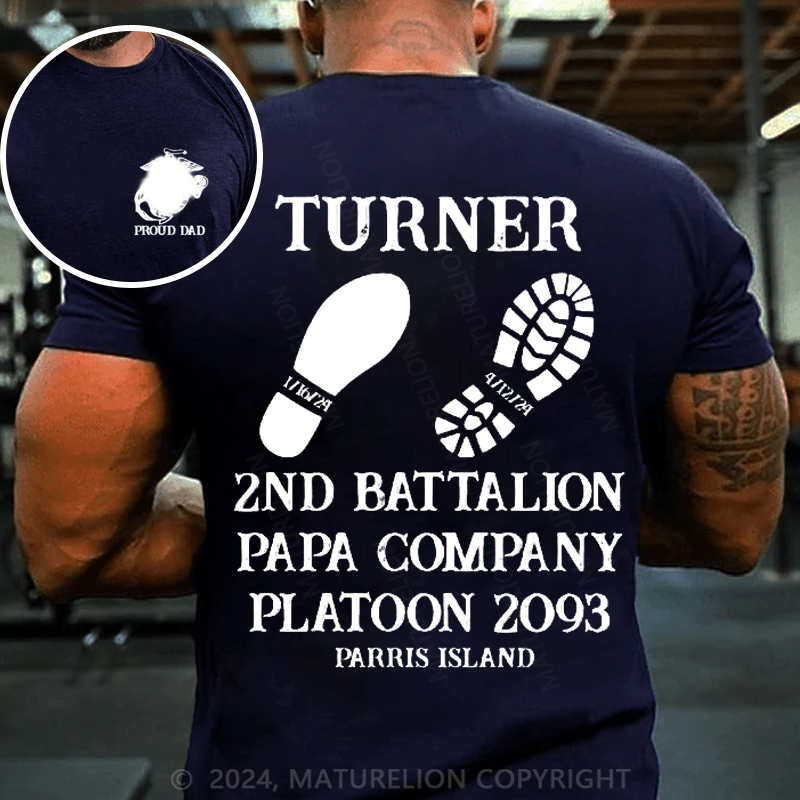 Maturelion Men's T-shirt Personalized Military Family Cotton T-shirt