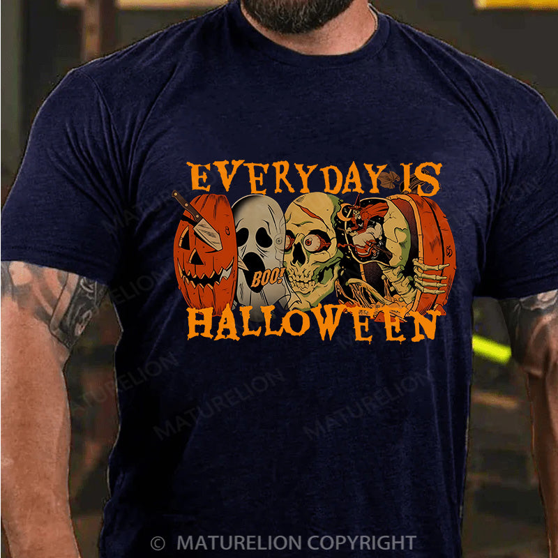 Maturelion Men's T-shirt Everyday Is Halloween Cotton T-shirt