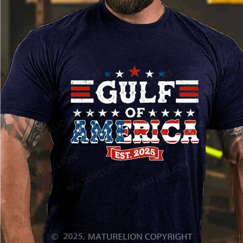 Maturelion Men's T-shirt Gulf-of-America Cotton T-shirt