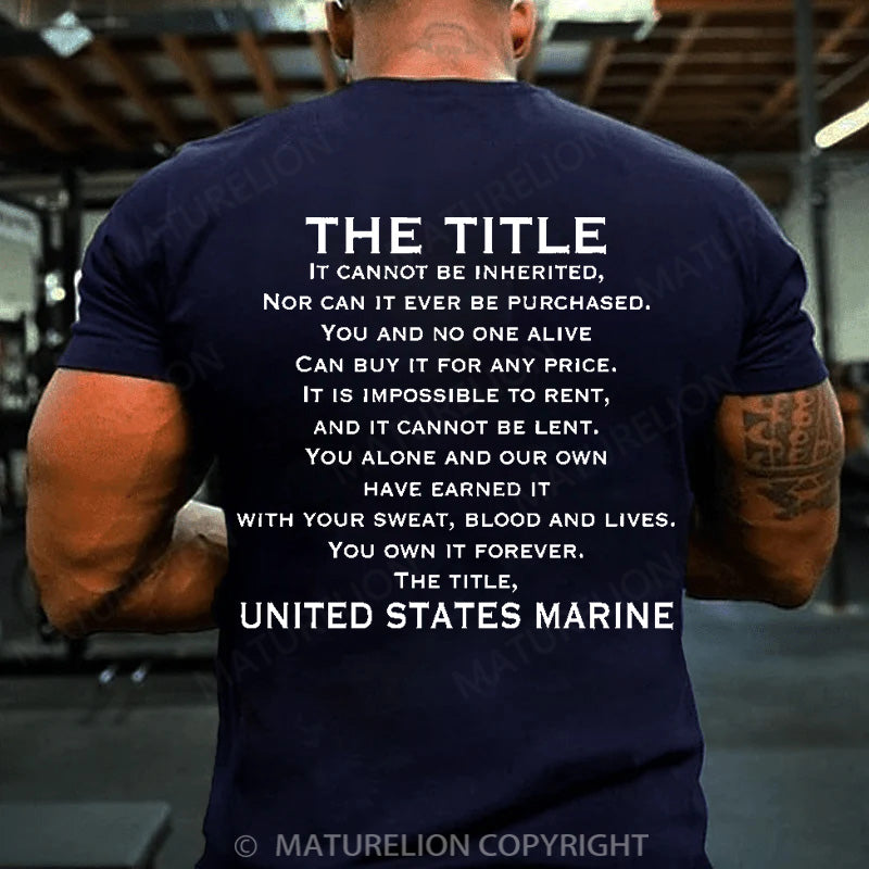 Maturelion Men's T-shirt The Title Cotton T-shirt