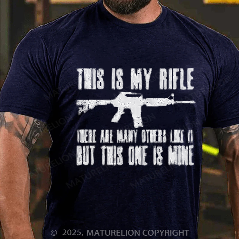 Maturelion Men's T-shirt “This is My Rifle” Coyote Cotton T-shirt