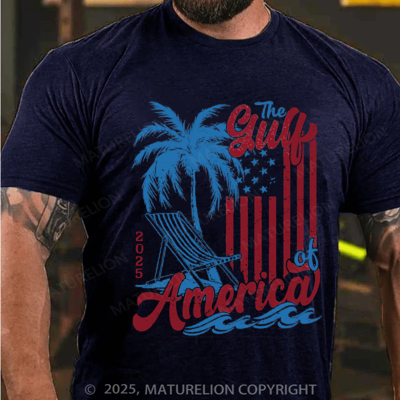 Maturelion Men's T-shirt Gulf-of-America Cotton T-shirt