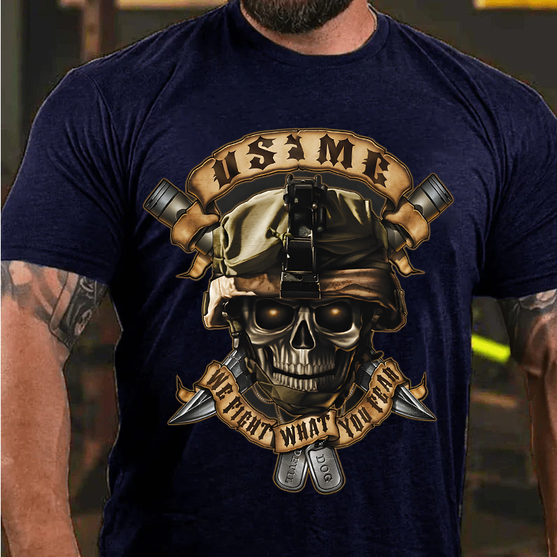 Maturelion Men's T-Shirt We Fight What You Fear Cotton T-Shirt