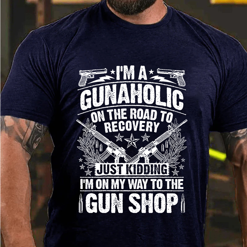 Maturelion Men's T-Shirt Gunaholic Cotton T-Shirt