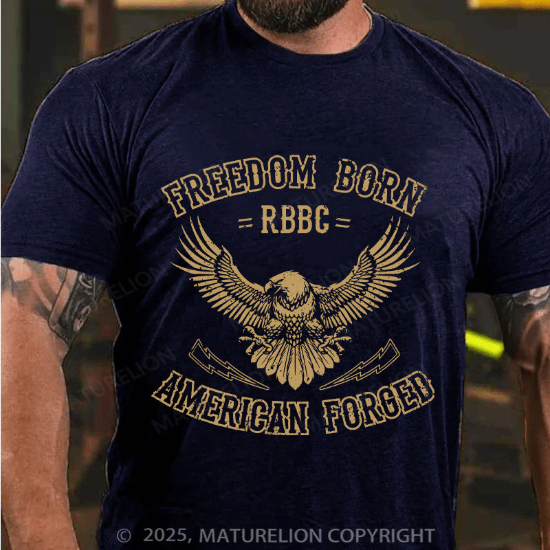 Maturelion Men's T-shirt American Forged Cotton T-shirt