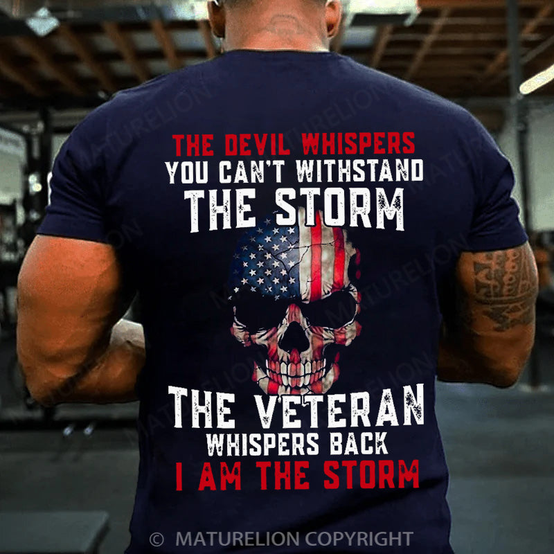 Maturelion Men's T-shirt The Devil Whispers You Can't Withstand Cotton T-shirt