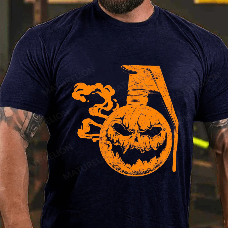 Maturelion Men's T-Shirt Jack-O-Nade Halloween Cotton T-Shirt