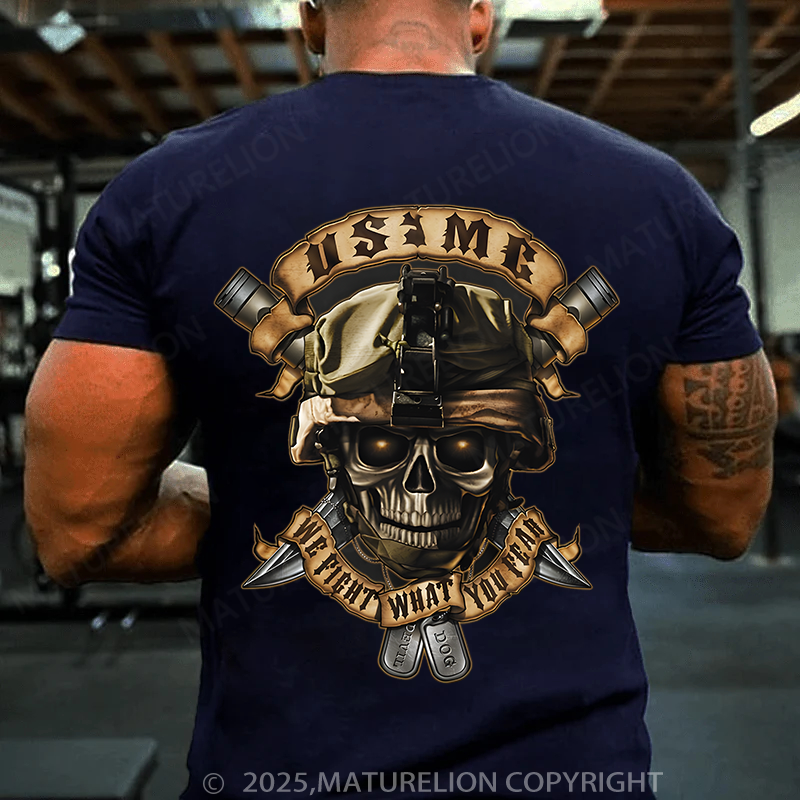 Maturelion Men's T-Shirt We Fight What You Fear Cotton T-Shirt