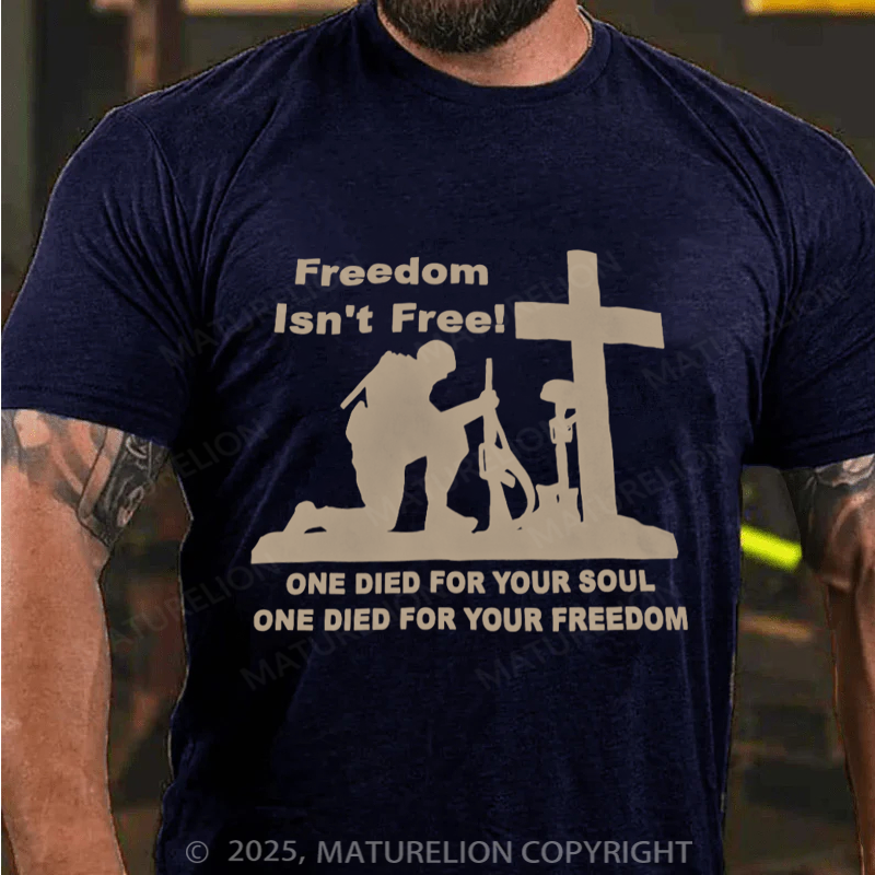 Maturelion Men's T-shirt Freedom Isn't Free Cotton T-shirt