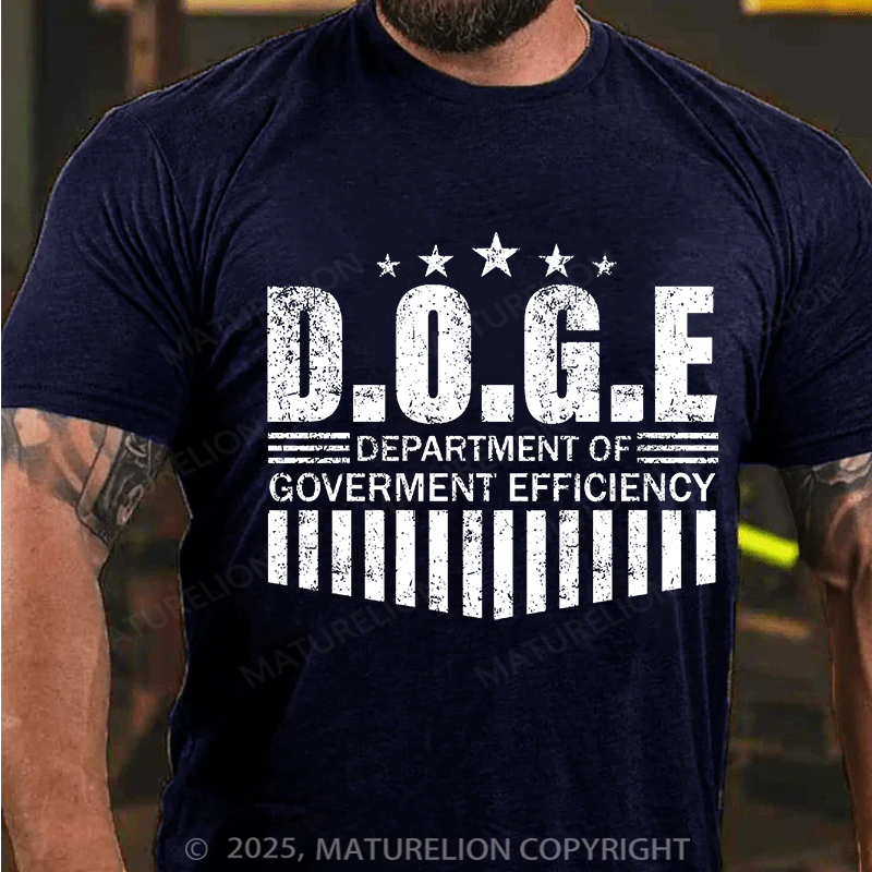 Maturelion Men's T-shirt D.O.G.E Cotton T-shirt