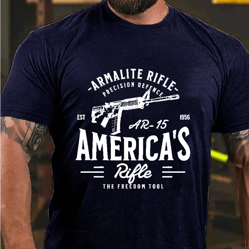 Maturelion Men's T-Shirt Second Amendment AR-15 Cotton T-Shirt