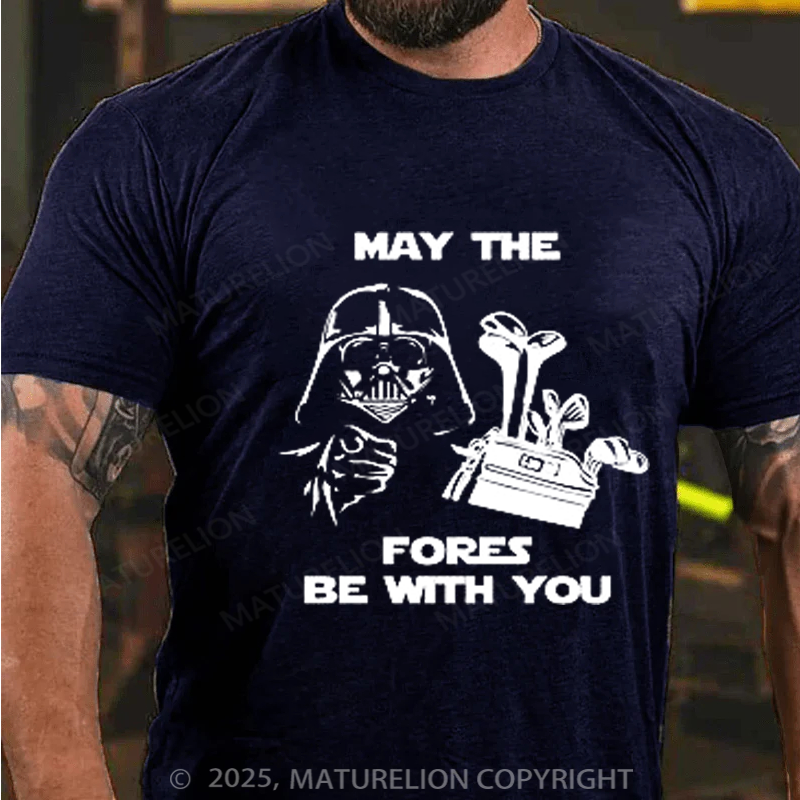 Maturelion Men's T-Shirt Darth Vader Golf Cotton T-shirt