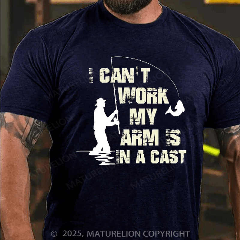 Maturelion Men's T-shirt Fisherman Fishing Cotton T-shirt