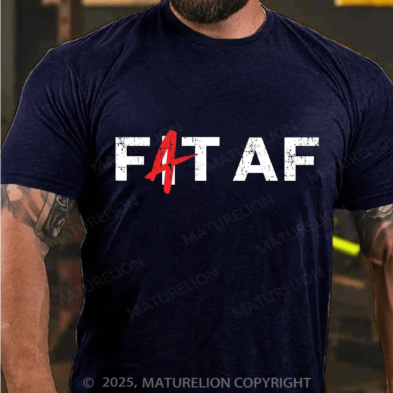 Maturelion Men's T-Shirt Fat Fit AF Cotton T-Shirt
