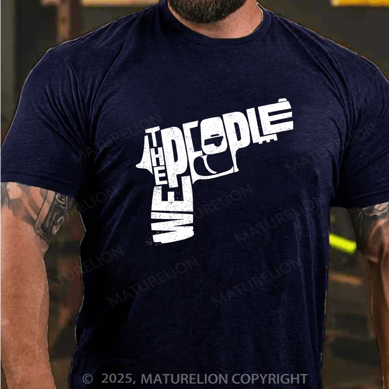 Maturelion Men's T-shirt We The People Cotton T-shirt