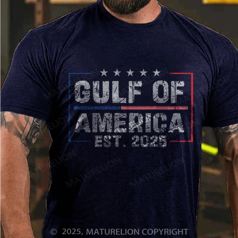 Maturelion Men's T-shirt The Gulf of America Cotton T-shirt