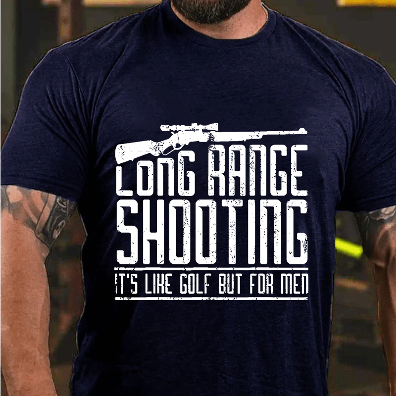 Maturelion Men's T-Shirt Long Range Shooting Cotton T-Shirt