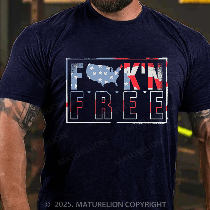Maturelion Men's T-shirt Fuck Free Father's Day T-shirt