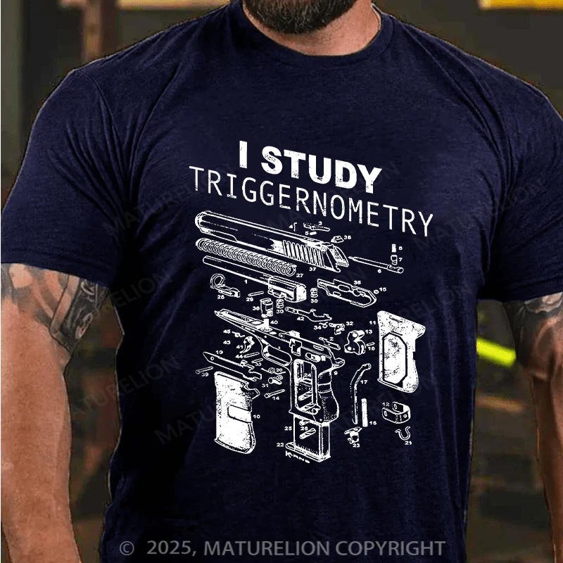 Maturelion Men's T-shirt I Study Triggernometry Cotton T-shirt