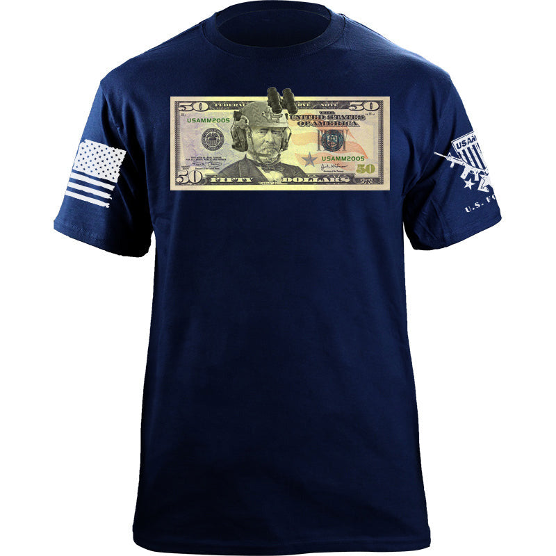 Maturelion Men's T-shirt Fifty Dollar Operator Cotton T-shirt