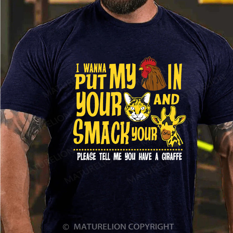 Maturelion Men's T-shirt I Wanna Cotton T-shirt