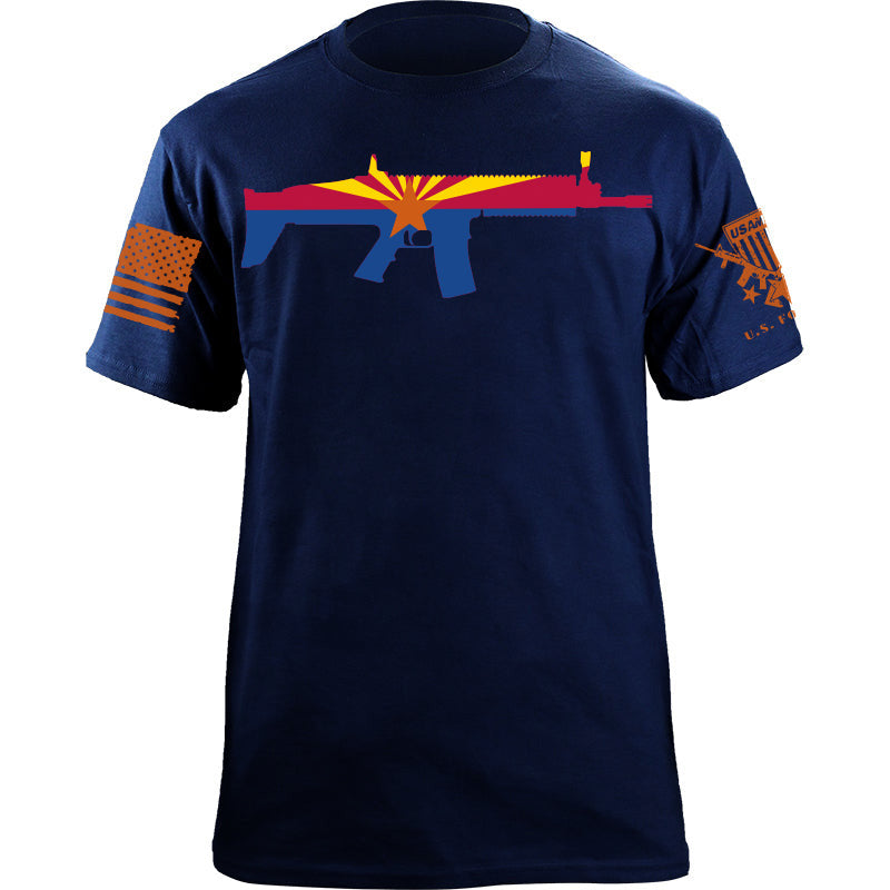 Maturelion Men's T-shirt Arizona Scar Flag Cotton T-shirt
