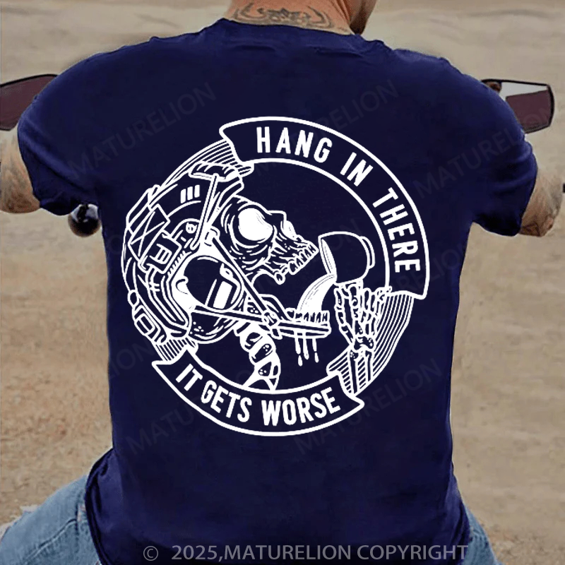 Maturelion Men's T-shirt Hang in There Cotton T-shirt