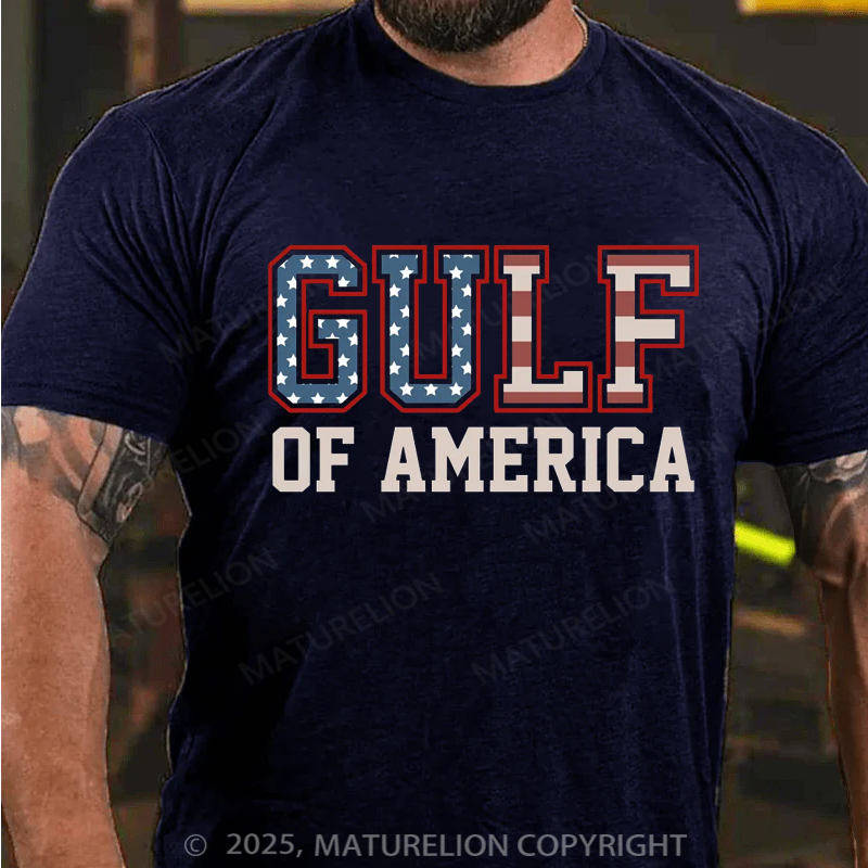 Maturelion Men's T-shirt Gulf-of-America Cotton T-shirt