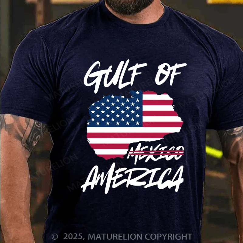 Maturelion Men's T-shirt Gulf-of-America Cotton T-shirt