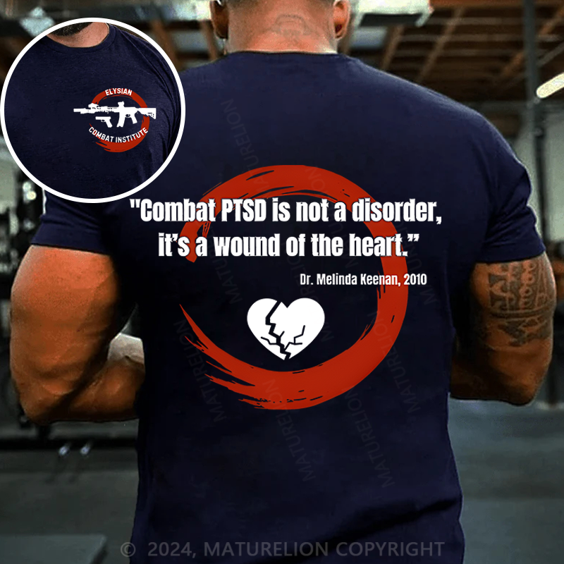 Maturelion Men's T-shirt Combat PTSD quote Cotton T-shirt